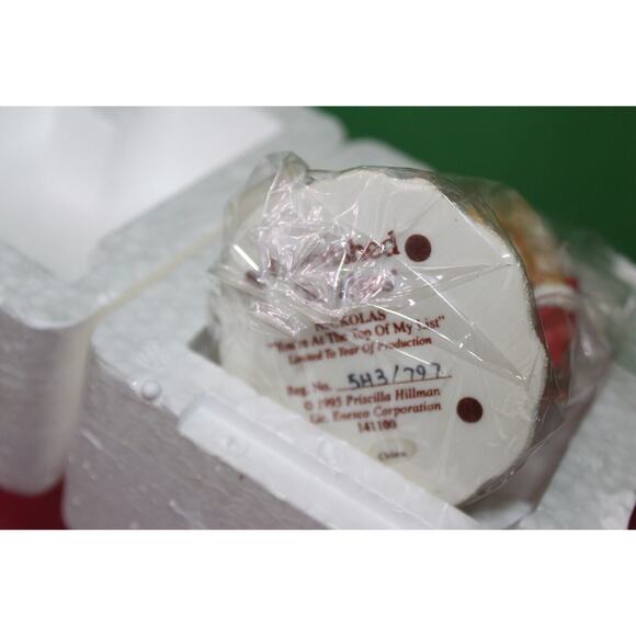 Cherished Teddies Nickolas You're At The Top Of My List Figurine In Box 141100 - Picture 12 of 12